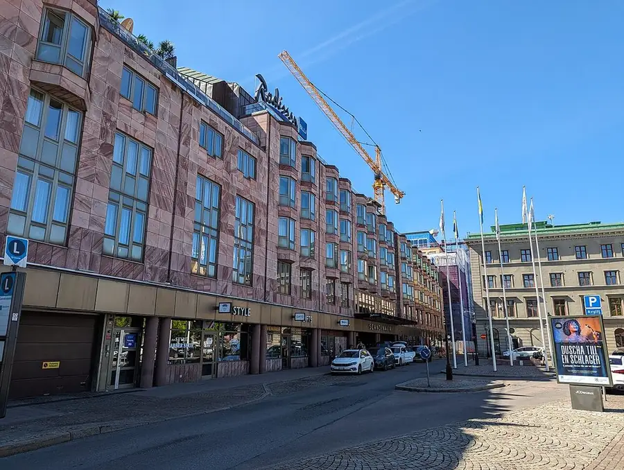 The Radisson Blu Scandinavia Hotel on Södra Hamngatan, Gothenburg, home of RAW comedy club Göteborg