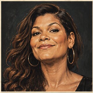 Caricature portrait of Aida Rodriguez