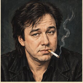 Caricature portrait of Bill Hicks
