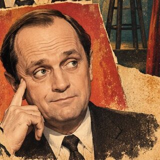 Caricature portrait of Bob Newhart