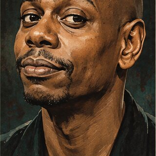 Caricature portrait of Dave Chappelle