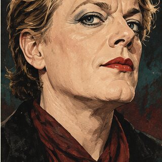 Caricature portrait of Eddie Izzard