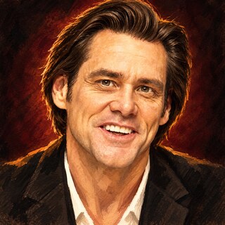 Caricature portrait of Jim Carrey