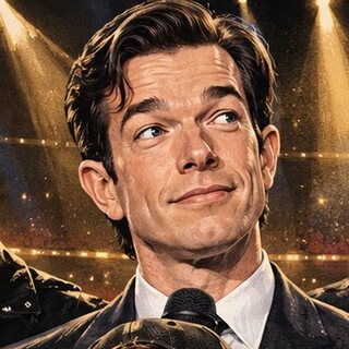 Caricature portrait of John Mulaney