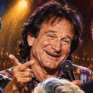 Caricature portrait of Robin Williams