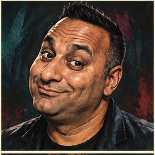Caricature portrait of Russell Peters
