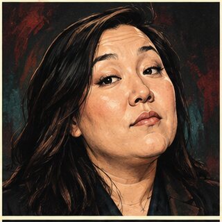 Caricature portrait of Sabrina Wu