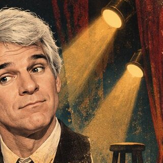 Caricature portrait of Steve Martin