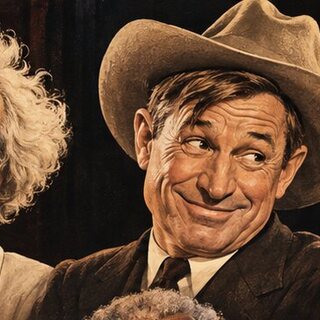 Caricature portrait of Will Rogers